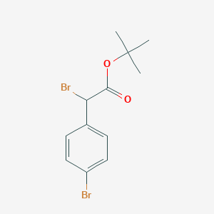 molecular formula C12H14Br2O2 B15221442 Tert-butyl 2-bromo-2-(4-bromophenyl)acetate 