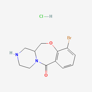 molecular formula C12H14BrClN2O2 B15221472 10-Bromo-3,4,12,12a-tetrahydro-1H-benzo[f]pyrazino[2,1-c][1,4]oxazepin-6(2H)-one hydrochloride 