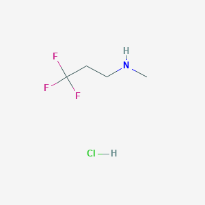 molecular formula C4H9ClF3N B1522148 Methyl(3,3,3-trifluoropropyl)amine hydrochloride CAS No. 1211709-82-8