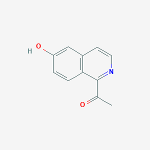 molecular formula C11H9NO2 B15221480 1-(6-Hydroxyisoquinolin-1-yl)ethanone 