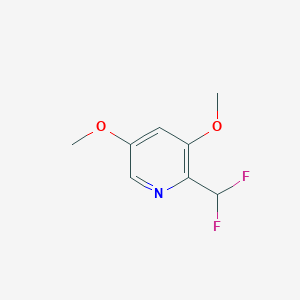 molecular formula C8H9F2NO2 B15221490 2-(Difluoromethyl)-3,5-dimethoxypyridine 