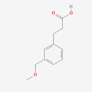 molecular formula C11H14O3 B15221501 3-(3-(Methoxymethyl)phenyl)propanoic acid 