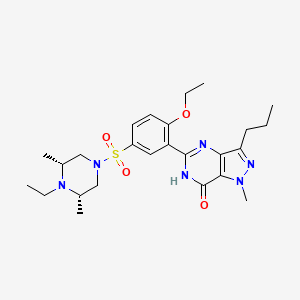 rel-5-(2-Ethoxy-5-(((3R,5S)-4-ethyl-3,5-dimethylpiperazin-1-yl)sulfonyl)phenyl)-1-methyl-3-propyl-1H-pyrazolo[4,3-d]pyrimidin-7(6H)-one