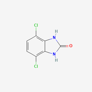 molecular formula C7H4Cl2N2O B15221523 4,7-Dichloro-1H-benzo[d]imidazol-2(3H)-one 