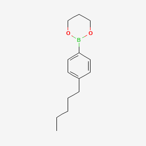 molecular formula C14H21BO2 B15221529 2-(4-Pentylphenyl)-1,3,2-dioxaborinane 