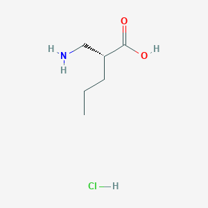 molecular formula C6H14ClNO2 B15221542 (R)-2-(Aminomethyl)pentanoic acid hydrochloride 