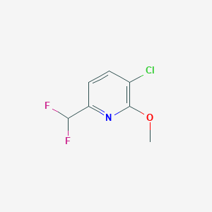 molecular formula C7H6ClF2NO B15221575 3-Chloro-6-(difluoromethyl)-2-methoxypyridine 