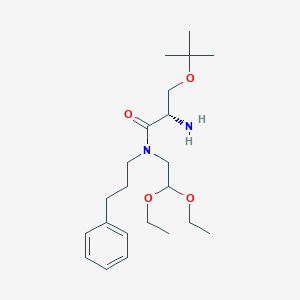 molecular formula C22H38N2O4 B15221588 (S)-2-Amino-3-(tert-butoxy)-N-(2,2-diethoxyethyl)-N-(3-phenylpropyl)propanamide 