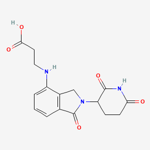 molecular formula C16H17N3O5 B15221599 3-((2-(2,6-Dioxopiperidin-3-yl)-1-oxoisoindolin-4-yl)amino)propanoic acid 