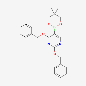 molecular formula C23H25BN2O4 B1522161 2,4-Bis(benzyloxy)-5-(5,5-dimethyl-1,3,2-dioxaborinan-2-yl)pyrimidine CAS No. 1072944-91-2