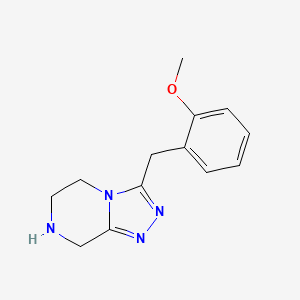 molecular formula C13H16N4O B15221619 3-(2-Methoxybenzyl)-5,6,7,8-tetrahydro-[1,2,4]triazolo[4,3-a]pyrazine 