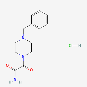 molecular formula C13H18ClN3O2 B1522162 2-(4-Benzyl-piperazin-1-yl)-2-oxo-acetamide hydrochloride CAS No. 1176419-87-6