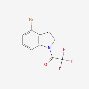 molecular formula C10H7BrF3NO B15221620 1-(4-Bromoindolin-1-yl)-2,2,2-trifluoroethan-1-one 