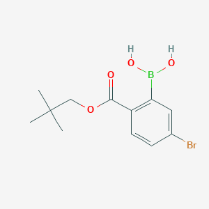 molecular formula C12H16BBrO4 B1522168 5-Bromo-2-(neopentyloxycarbonyl)phenylboronic acid CAS No. 1309980-79-7