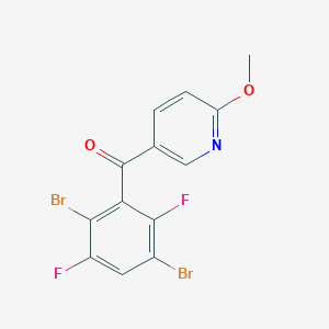 (2,5-Dibromo-3,6-difluorophenyl)(6-methoxypyridin-3-yl)methanone