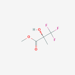 Propanoic acid, 3,3,3-trifluoro-2-hydroxy-2-methyl-, methyl ester, (2R)-