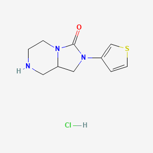 2-thiophen-3-yl-1,5,6,7,8,8a-hexahydroimidazo[1,5-a]pyrazin-3-one;hydrochloride