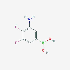 molecular formula C6H6BF2NO2 B1522174 (3-アミノ-4,5-ジフルオロフェニル)ボロン酸 CAS No. 1072952-10-3