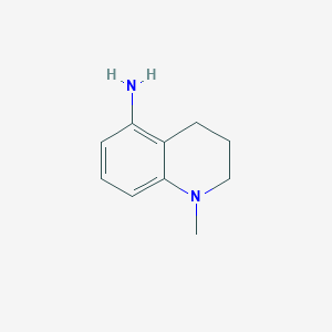 molecular formula C10H14N2 B15221755 1-Methyl-1,2,3,4-tetrahydro-5-quinolinamine 