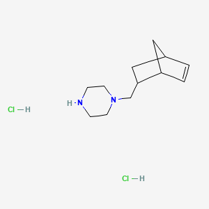 molecular formula C12H22Cl2N2 B1522176 Dihidrocloruro de 1-(biciclo[2.2.1]hept-5-en-2-ilmetil)piperazina CAS No. 1609409-52-0