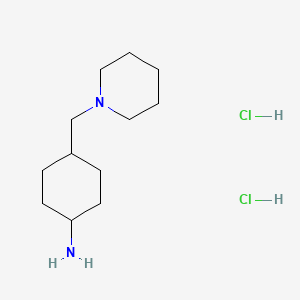 molecular formula C12H26Cl2N2 B15221768 trans 4-Piperidin-1-ylmethyl-cyclohexylamine dihydrochloride 