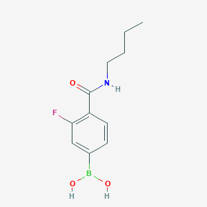 molecular formula C11H15BFNO3 B1522179 (4-(丁基氨基羰基)-3-氟苯基)硼酸 CAS No. 874289-17-5