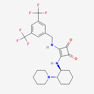 3-((3,5-Bis(trifluoromethyl)benzyl)amino)-4-(((1S,2S)-2-(piperidin-1-yl)cyclohexyl)amino)cyclobut-3-ene-1,2-dione