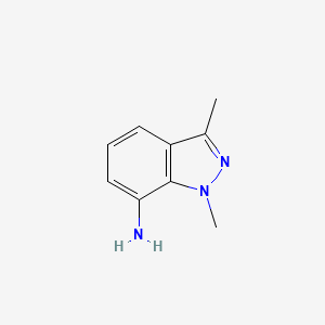 molecular formula C9H11N3 B15221843 1,3-Dimethyl-1H-indazol-7-amine 