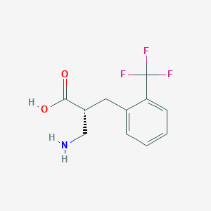 molecular formula C11H12F3NO2 B15221852 (R)-3-Amino-2-(2-(trifluoromethyl)benzyl)propanoic acid 