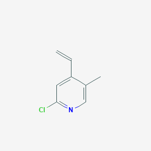 molecular formula C8H8ClN B15221880 2-Chloro-4-ethenyl-5-methylpyridine 