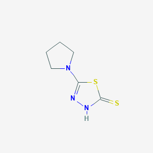 molecular formula C6H9N3S2 B1522190 5-(Pyrrolidin-1-yl)-1,3,4-thiadiazole-2-thiol CAS No. 66180-50-5