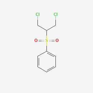 molecular formula C9H10Cl2O2S B15221917 ((1,3-Dichloropropan-2-yl)sulfonyl)benzene 