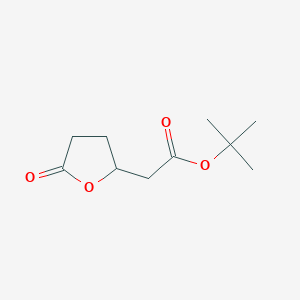 molecular formula C10H16O4 B15221924 tert-Butyl 2-(5-oxotetrahydrofuran-2-yl)acetate 