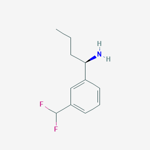 molecular formula C11H15F2N B15221943 (R)-1-(3-(Difluoromethyl)phenyl)butan-1-amine 