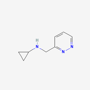 molecular formula C8H11N3 B15221966 N-(pyridazin-3-ylmethyl)cyclopropanamine 