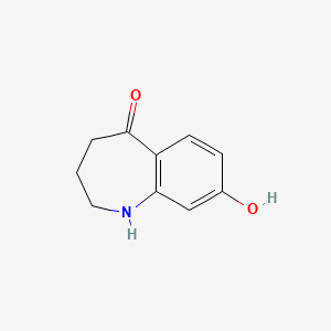 molecular formula C10H11NO2 B15221974 8-Hydroxy-1,2,3,4-tetrahydro-5H-benzo[b]azepin-5-one 