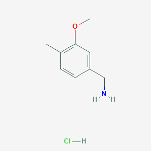molecular formula C9H14ClNO B1522200 (3-Methoxy-4-methylphenyl)methanamine hydrochloride CAS No. 1190000-43-1