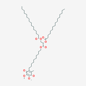 molecular formula C54H94O10 B15222010 Hydroxydecyl ubiquinoyl dipalmitoyl glycerate 