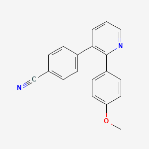 molecular formula C19H14N2O B15222025 4-(2-(4-Methoxyphenyl)pyridin-3-yl)benzonitrile 