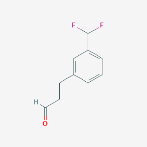 molecular formula C10H10F2O B15222035 3-(3-(Difluoromethyl)phenyl)propanal 