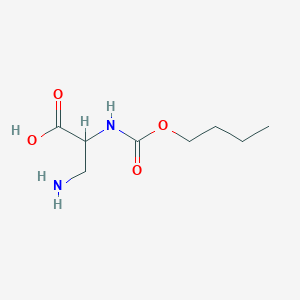 molecular formula C8H16N2O4 B15222038 3-Amino-2-((butoxycarbonyl)amino)propanoic acid 