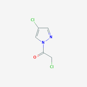 molecular formula C5H4Cl2N2O B15222082 2-Chloro-1-(4-chloro-1H-pyrazol-1-yl)ethanone 