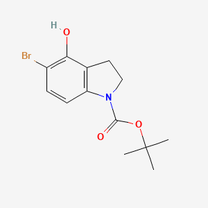 molecular formula C13H16BrNO3 B1522209 叔丁基 5-溴-4-羟基吲哚啉-1-羧酸盐 CAS No. 1092460-53-1