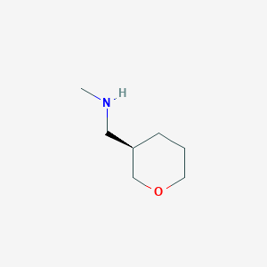 molecular formula C7H15NO B15222095 (R)-N-Methyl-1-(tetrahydro-2H-pyran-3-yl)methanamine 