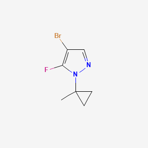 molecular formula C7H8BrFN2 B15222102 4-Bromo-5-fluoro-1-(1-methylcyclopropyl)-1H-pyrazole 