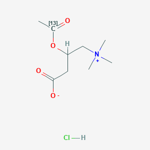 molecular formula C9H18ClNO4 B15222132 Acetyl-1-13C-L-carnitine hydrochloride 