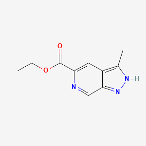 molecular formula C10H11N3O2 B15222159 Ethyl 3-methyl-1H-pyrazolo[3,4-c]pyridine-5-carboxylate 