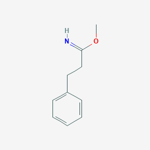 molecular formula C10H13NO B15222171 Methyl 3-phenylpropanimidate 