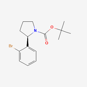 molecular formula C15H20BrNO2 B15222177 (R)-tert-Butyl 2-(2-bromophenyl)pyrrolidine-1-carboxylate 