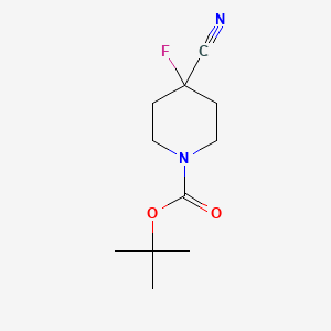 molecular formula C11H17FN2O2 B1522218 Tert-butyl 4-cyano-4-fluoropiperidine-1-carboxylate CAS No. 918431-93-3